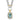 Sterling Silver Flash Gold-plated Clear and Blue CZ 16 inch Necklace - Image 1