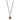 Sterling Silver Flash Gold-plated CZ Brown Stone Necklace - Image 2