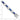 Sterling Silver Rhodium-plated White and Blue CZ Link Bracelet - Image 4