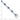 Sterling Silver Rhodium-plated White and Blue CZ Link Bracelet - Image 4