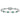 Sterling Silver Rhodium-plated White and Green CZ Link Bracelet - Image 3
