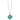 Sterling Silver RH-pl Oxidized Compressed Turquoise w/1.75in ext Necklace - Image 2