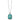 Sterling Silver RH-pl Oxidized Compressed Turquoise w/1.75in ext Necklace - Image 2