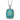 Sterling Silver RH-pl Oxidized Compressed Turquoise w/1.75in ext Necklace