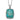 Sterling Silver RH-pl Oxidized Compressed Turquoise w/1.75in ext Necklace
