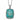 Sterling Silver RH-pl Oxidized Compressed Turquoise w/1.75in ext Necklace