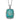 Sterling Silver RH-pl Oxidized Compressed Turquoise w/1.75in ext Necklace