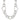 Sterling Silver Polished Triangle Round and Oval Link 17.5 inch Necklace