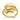 14k Gold Polished Beaded Crossover Ring for Effortless Chic - Image 1