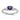 14K White Gold Amethyst and Diamond Statement Ring - Image 1