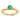 10K Gold Oval Emerald Ring with Diamond Accents - Image 1