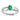 14k White Gold Emerald and Diamond Ring for Modern Elegance - Image 1