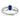 14k White Gold Sapphire & Diamond Ring - Modern Elegance - Image 1