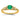 14k Gold Polished Emerald and Diamond Ring - Image 1