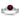 14k White Gold Garnet and Diamond Statement Ring - Image 1