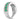 14k White Gold Polished Emerald and Diamond Ring - Image 7