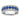 14k White Gold Polished Sapphire and Diamond Ring - Image 1
