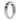 14k White Gold Polished Amethyst and Diamond Ring - Image 6