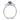 14K White Gold Twisted Ring with Oval Amethyst and Diamonds, Size 7 - Image 2