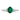 14K White Gold Diamond and 7x5 Oval May/Lab Created Emerald Size 7 Twisted Ring - Image 4