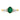 14K Gold Twisted Ring with Lab-Created Emerald and Diamond Accents, Size 7 - Image 4