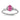 14K White Gold Twisted Ring with Diamond and Lab-Created Pink Sapphire, Size 7 - Image 1