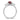 14K White Gold Diamond and 7x5 Oval July/Lab Created Ruby Size 7 Twisted Ring - Image 2