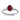 14K White Gold Diamond and 7x5 Oval July/Lab Created Ruby Size 7 Twisted Ring - Image 1
