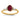 14K Gold Twisted Ring with Lab-Created Ruby and Diamonds, Size 7 - Image 1