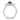 14K White Gold Twisted Ring with Diamond and Oval Lab-Created Sapphire, Size 7 - Image 2