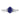 14K White Gold Twisted Ring with Diamond and Oval Lab-Created Sapphire, Size 7 - Image 4