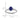14K White Gold Twisted Ring with Diamond and Oval Lab-Created Sapphire, Size 7 - Image 5