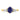 14K Gold Twisted Ring with Lab-Created Sapphire and Diamonds, Size 7 - Image 4