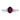 14K White Gold Twisted Ring with Diamond & Oval Rhodolite Garnet, Size 7 - Image 4