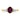 14K Gold Twisted Ring with Oval Rhodolite Garnet and Diamonds, Size 7 - Image 4