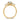 14K Gold Twisted Ring with Oval White Topaz and Diamond Accents, Size 7 - Image 2