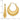 14k Gold Polished Scalloped Hoop Earrings - Image 3