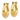 14k Gold Hammered Hollow Hoop Earrings for Effortless Style - Image 1