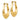 14k Gold Hammered Hollow Hoop Earrings for Effortless Style - Image 1