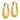 14k Gold Bamboo Hollow Hoop Earrings - Chic & Modern Statement Style - Image 1