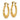 14k Gold Bamboo Hoop Earrings - Chic & Trendy Statement Jewelry - Image 1
