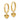 14k Madi K Polished Heart Dangle Huggie Hoop Earrings - Image 2