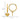 14k Madi K Polished Heart Dangle Huggie Hoop Earrings - Image 4