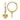 14k Madi K Polished Heart Dangle Huggie Hoop Earrings - Image 1
