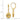 14k Brushed and Polished Diamond-cut Circle Dangle Leverback Earrings - Image 3