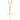 14K Tri-Color Beaded Chain Necklace with Polished Cross Pendant, 18 - Image 1