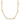 14k Yellow Gold Heart Link Station Necklace - 24 Inch Open Hearts Design - Image 1