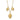 14K Gold Dangle Necklace with Three Palm Leaves - 16.75 Inches - Image 1