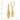 14K Two-Tone Diamond-Cut Oval Drop Earrings for Effortless Style - Image 4