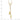 14K Gold Polished Heart Y-Necklace with Dangle Cross and Medal - Image 3